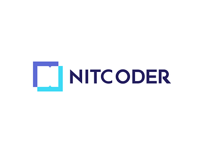 NITCODER LOGO brand branding coder coding design graphic design illustration logo logo design logo n minimal modern n mark nit ui