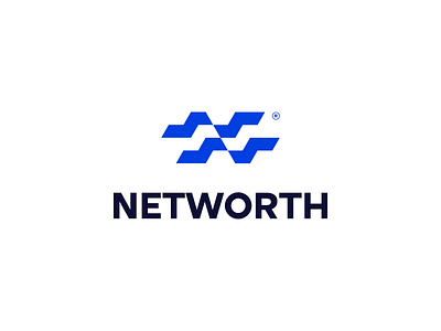 networth Logo a brand branding design graphic design illustration logo logo design minimal modern n lmark n logo negative space networth ui