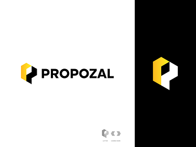 PROPOZAL LOGO (Final Mark) brand branding coding design developer graphic design letter logo logo branding logo design minimal modern p p logo propozal