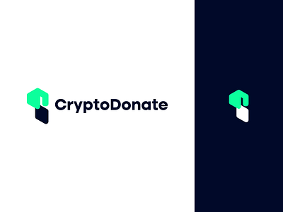 Cryptodonate Logo brand branding cryptodonate design donate graphic design illustration logo logo design minimal modern