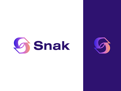 Snak Logo Design brand branding design graphic design illustration logo logo design minimal modern s logo s mark snak