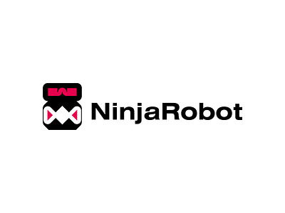 NinjaRobot Logo brand branding design graphic design illustration logo logo design minimal modern ninja robot ui