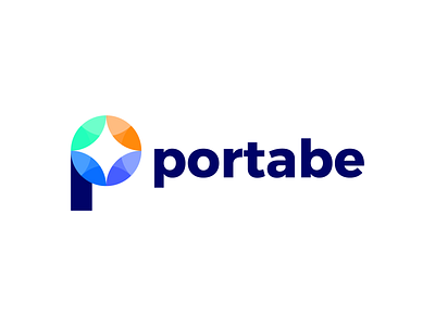 portabe logo brand branding design graphic design illustration logo logo design logo p minimal modern p mark portabe ui