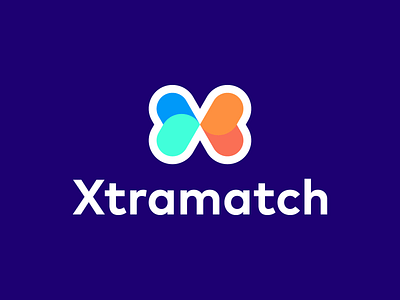 Xtramatch app bold brand brand identity branding design graphic design icon identity illustration logo logo design logo mark minimal modern typography ui ux vector web