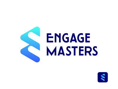 Engage-Master Logo brand branding design engage graphic design illustration logo logo design masters minimal modern