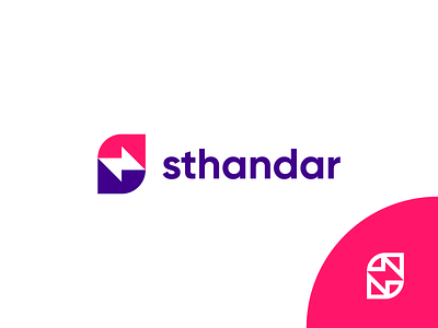 sthandar logo mark brand branding design graphic design illustration logo logo design minimal modern s mark sthandar ui