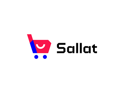 Sallat logo brand branding cart design graphic design illustration logo logo braning logo design minimal modern sallat shoping ui