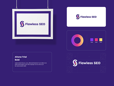 Flawless SEO proposal brand branding design flawless seo graphic design illustration logo logo design minimal modern