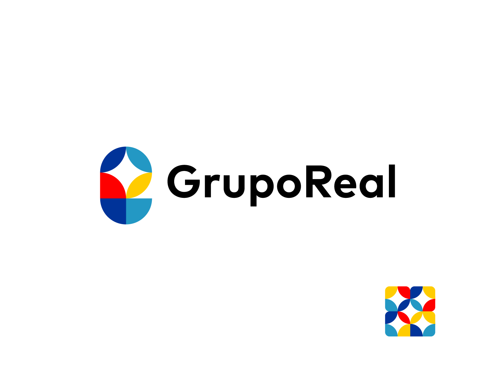 GrupoReal logo proposal by Muhammad Aslam for A Creative Agency on Dribbble