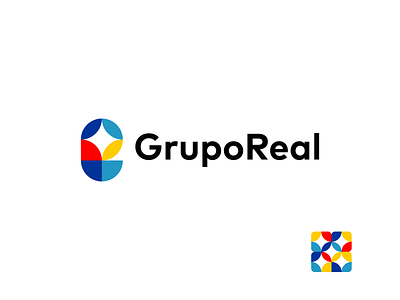 GrupoReal logo proposal brand branding design graphic design gruporeal illustration logo logo design logo g logo r minimal modern ui