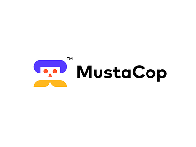 MustaCop brand branding design graphic design illustration logo logo design minimal modern mustacop ui