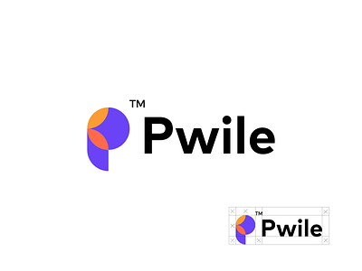 Pwile P logo brand branding design graphic design illustration logo logo design minimal modern p logo mark pwile ui