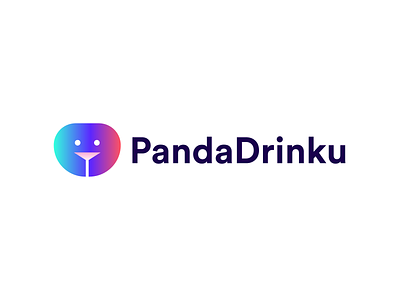 PandaDrinku brand branding design drinku graphic design illustration logo logo design minimal modern panda ui