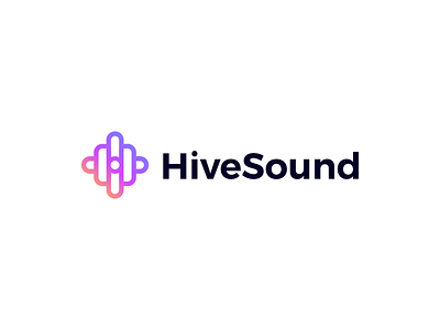 HiveSound brand branding design graphic design h hivesound illustration logo logo design minimal modern