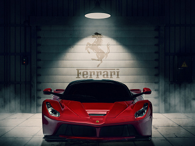 Ferrari Enzo advertising brand design brand identity branding design marketing photomanipulation photoshop