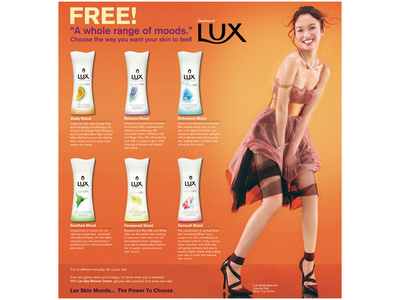 Unilever Lux Magazine card campaign design lux print product publishing unilever