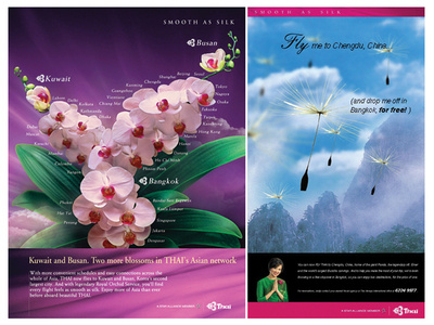 Thai Air Ads ads air branding conceptualization design layout magazine print thai time