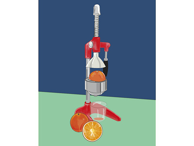 Orange Squeezer digital illustration digitalart graphic design illustration illustrator still life stilllife vector illustration vectorart wacom intuos wacom tablet