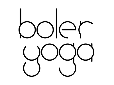 Boler Yoga Circle Type Experiment font wordmark