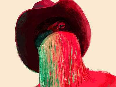 big sky digital art digital drawing digital painting digital portrait digitalartist drawing illustration kyle brushes musician orville peck pastel photoshop pony portrait