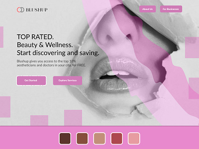 Beauty Marketplace branding design landing page mvp redesign
