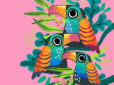 Movistar - Wallpaper 2019 art artist birds illustraion illustration art photoshop wallpaper