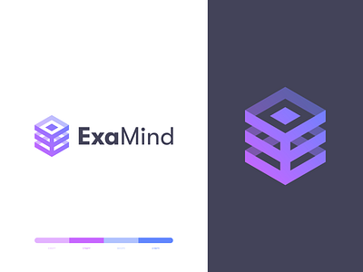 Examind Logo Design brand brand identity branding cube data design e letter hexagon icon logo logo design logodesign minimal symbol tech technology