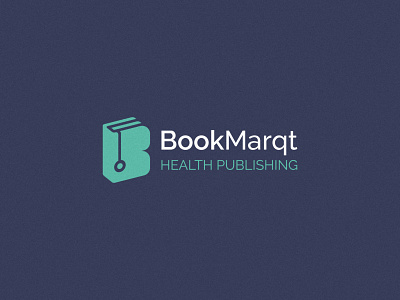 BookMarqt b letter brand identity branding green health logo design logodesign medicine minimal stethoscope