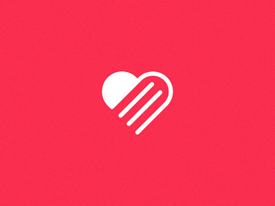 Heart + Book Logo Mark brand identity branding heart logo design mark minimal red