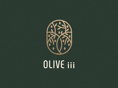 Olive iii Logo Design brand brand identity branding design gold foil icon logo logo design logodesign minimal olive olive oil olive tree print symbol vector
