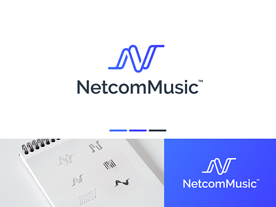 Netcom Music Logo Design brand brand identity branding design icon logo logo design logodesign minimal music music player musician song songwriter symbol