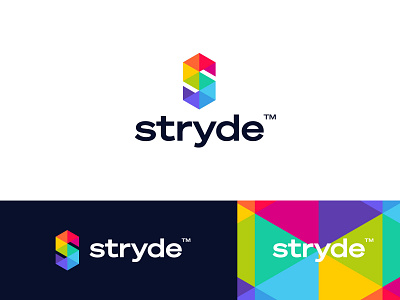 Stryde Logo Design brand brand identity branding color palette colorful logo design icon logo logo design logodesign minimal s letter s logo mark symbol