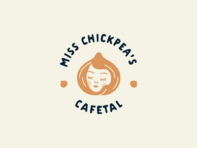 Miss Chickpea's Cafetal Logo Design brand brand identity branding chickpea design icon logo logo design logodesign minimal miss patisserie symbol vegan vegan food woman