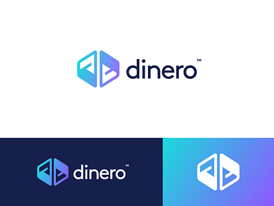 Dinero Logo Design brand brand identity branding data design icon logo logo design logodesign minimal software symbol tech tech logo technology vector