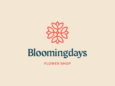 Bloomingdays Logo Design bloom blooming brand brand identity branding design floral flower flower shop icon logo logo design logodesign minimal symbol vector