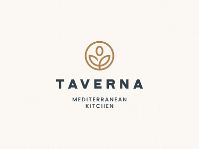 Taverna Logo Design brand brand identity branding design food icon kitchen logo logo design logodesign mediterranean minimal olive restaurant symbol