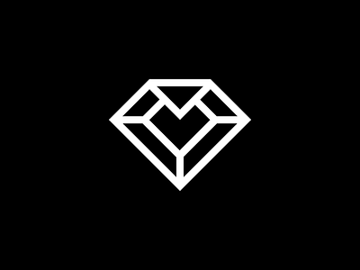 Objekts© Logo Mark brand brand identity branding design diamond heart icon jewel jewelery logo logo design logodesign logomark minimal symbol