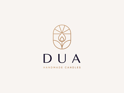 Dua Logo Design aromatherapy brand brand identity branding candle candlelight design icon logo logo design logodesign luxury minimal natural symbol