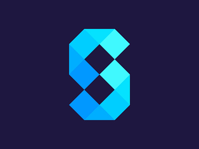 S Letter Logo Mark brand branding geometric logo logodesign minimal s letter tech