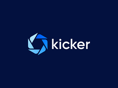 Kicker Logo Design brand branding camera color design icon logo logodesign minimal photography tech