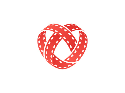 Cinema & Heart Logo Mark brand branding design film roll hearth logo logodesign minimal