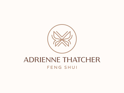 Feng Shui Logo Design brand branding butterfly design feng shui icon logo logodesign minimal