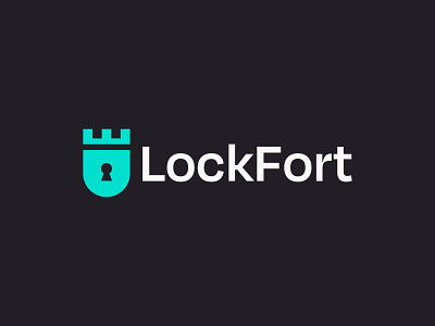LockFort Logo Design brand branding castle design fort fortress icon key keyhole lock logo logodesign minimal