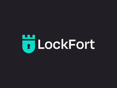 LockFort Logo Design brand branding castle design fort fortress icon key keyhole lock logo logodesign minimal