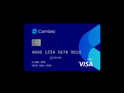 Cambio Card Design banking brand branding credit card design logo logodesign minimal money print