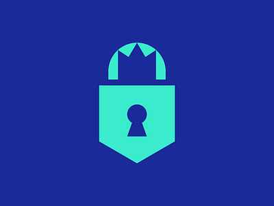 Lock & Crown Logomark brand branding crown design icon key lock logo logodesign minimal safety security