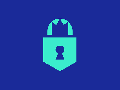 Lock & Crown Logomark brand branding crown design icon key lock logo logodesign minimal safety security