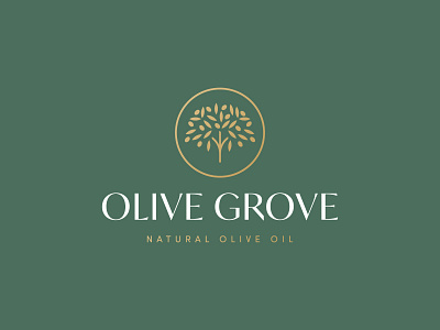 Olive Grove Logo Design brand branding design green icon logo logodesign minimal oil olive olive oil olive tree premium tree