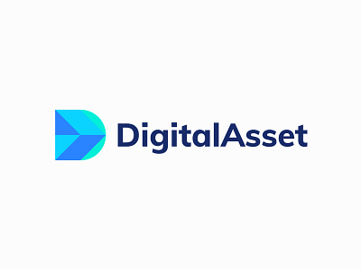 Digital Asset Logo Design asset blue brand branding color d letter design digital digital asset finance green icon logo logodesign minimal