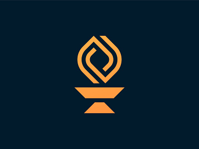 Torch Logo Mark brand branding capital design finance fire flame icon line logo logodesign minimal torch
